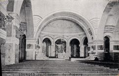 VINTAGE POSTCARD Heavy Interior of the Rosary