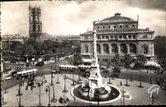 MODERN CARD Paris And Its Wonders Place of Chatelet and the tower Saint Jacques of the church Saint Jacques Butchery