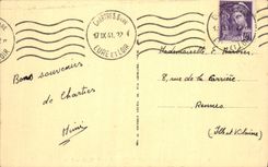 VINTAGE POSTCARD Cathedral of Northern Chartres Gate