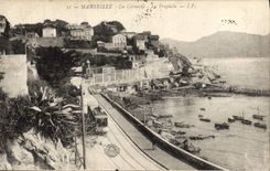 CPA Marseille La Corniche Le Prophete Tramway