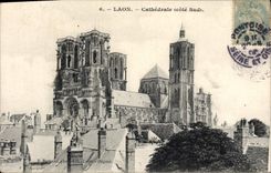 VINTAGE POSTCARD Laon Cathedral