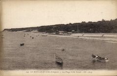 POSTAL Moulleau de la VENDIMIA el barco de la playa