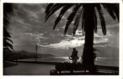 POSTAL San Remo Notturno de la VENDIMIA