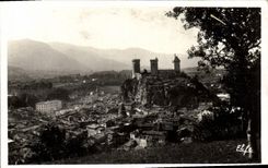 POSTAL Foix de la VENDIMIA visto en la ciudad el castillo