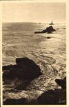 VINTAGE POSTCARD Point Of the Strong current Of Center the Spur of the Strong current and the Lighthouse of the old woman