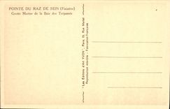 VINTAGE POSTCARD Pointe Of the Strong current Of Center marine Cave of bay of Trespass