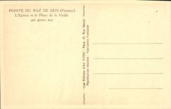 VINTAGE POSTCARD Point Of the Strong current Of Center the Spur of the Strong current and the Lighthouse of the old woman by heavy sea