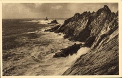 VINTAGE POSTCARD Point Of the Strong current Of Center the Spur by Heavy sea