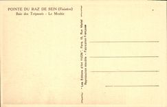 VINTAGE POSTCARD Pointe Of the Strong current Of Center the Bay of Trespass the menhir