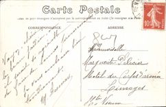 VINTAGE POSTCARD Rennes a Basin of the Botanical garden and the Greenhouses