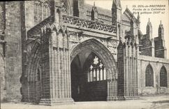 VINTAGE POSTCARD Fraud of Brittany Porch of the Cathedral