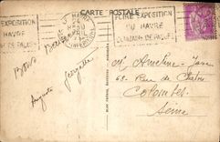 VINTAGE POSTCARD Le Havre Basin Commercial Places Gambetta Bateaux