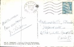 POSTAL MODERNA Vendome visto en el districto de Rochambeau y la iglesia de la trinidad