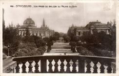 VINTAGE POSTCARD Strasbourg Seen from Of the Balcony Of the Palate Of the Rhine