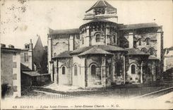 Iglesia Etienne de Nevers de la POSTAL de la VENDIMIA Saint