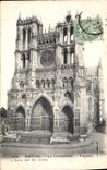 VINTAGE POSTCARD Amiens the Cathedral Frontage