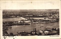 VINTAGE POSTCARD Rouen Panoramic View
