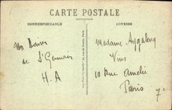 VINTAGE POSTCARD German St in Bush hammer the Castle seen of the floor