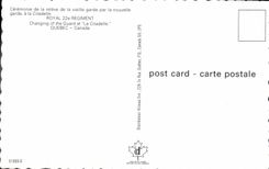 MODERN CARD Royal 22e Changing Regiment off the Guard At the Citadel Quebec Canada Goat Goat