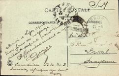 La POSTAL Lyon de la VENDIMIA coloca el ayuntamiento de la comedia