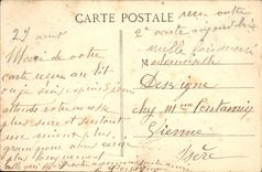 VINTAGE POSTCARD Lyon Basilica of NR D of Fourviere Side wall