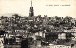 VINTAGE POSTCARD Montpellier View