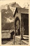 CPA La Meije et le porche de l'eglise des terrasses