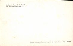 VINTAGE POSTCARD the Rock on Yon the Sacring Heart of the Vendée