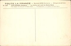 CPA Fontarabie Le clocher et le port de Sainte Marie