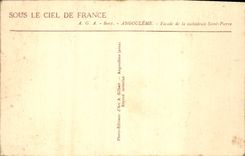 VINTAGE POSTCARD Angouleme Frontage of the cathedral Saint Pierre