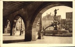 VINTAGE POSTCARD Colmar Schwendi Fountain