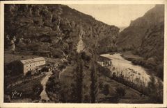 VINTAGE POSTCARD Gorges of the Tarn Seen from of the Hermitage of St Hilaire