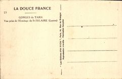 VINTAGE POSTCARD Gorges of the Tarn Seen from of the Hermitage of St Hilaire