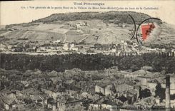 VINTAGE POSTCARD View of the Northern part of the City Mont Saint Michel taken top of the Toul cathedral
