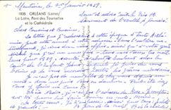 CPA Orleans La Loire Pont des Tournelles et la Cathedrale 