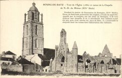 VINTAGE POSTCARD Borough of Batz Turn of the Church and ruins of the Vault of NR D of the Mulberry tree