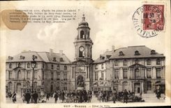 CPA Rennes Hotel de Ville Tramway