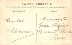 VINTAGE POSTCARD Palate De Fontainebleau Terrace De I' Etang of Carps