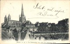CPA Autun La Cathedrale Vue Prise Du Faubourg Talus