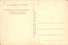 VINTAGE POSTCARD Paray Monial the Basilica Seen Of the Gardens