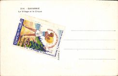 VINTAGE POSTCARD Gavarnie the Village And the Circus Label Vacation centres