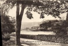 CPA Besancon Les Bains Vue Prise De La Promenade Micaud Le barrage Le pont de Bregille et la citadelle