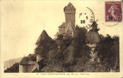 Costa este de Koenigsbourg de la POSTAL de la VENDIMIA alta