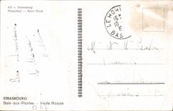 VINTAGE POSTCARD Strasbourg Bath With the Plants Old woman House