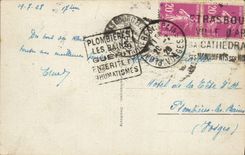 VINTAGE POSTCARD Strasbourg Bridge Of the railroad On the Rhine