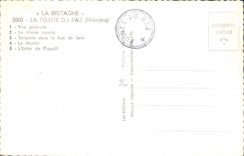 MODERN CARD Brittany the Point Of the Strong current View the monk the menhir Hell of Plogoff Storm in the Strong current of Center