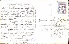 MODERN CARD Perros Guirec the Point Of the Castle