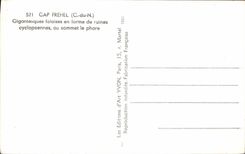 MODERN CARD Cape Frehel Gigantic Cliffs In the Form of cyclopean ruins At the top the headlight