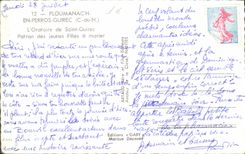 CPM Ploumanach En Perros Guirec L'oratoire de Saint Guirec Patron des jeunes filles a maier
