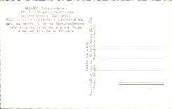 POSTAL MODERNA Meaux la catedral Etienne santo los tres tympanums dura vida del juicio Saint de la vida baptista de Jean de la Virgen bendecida